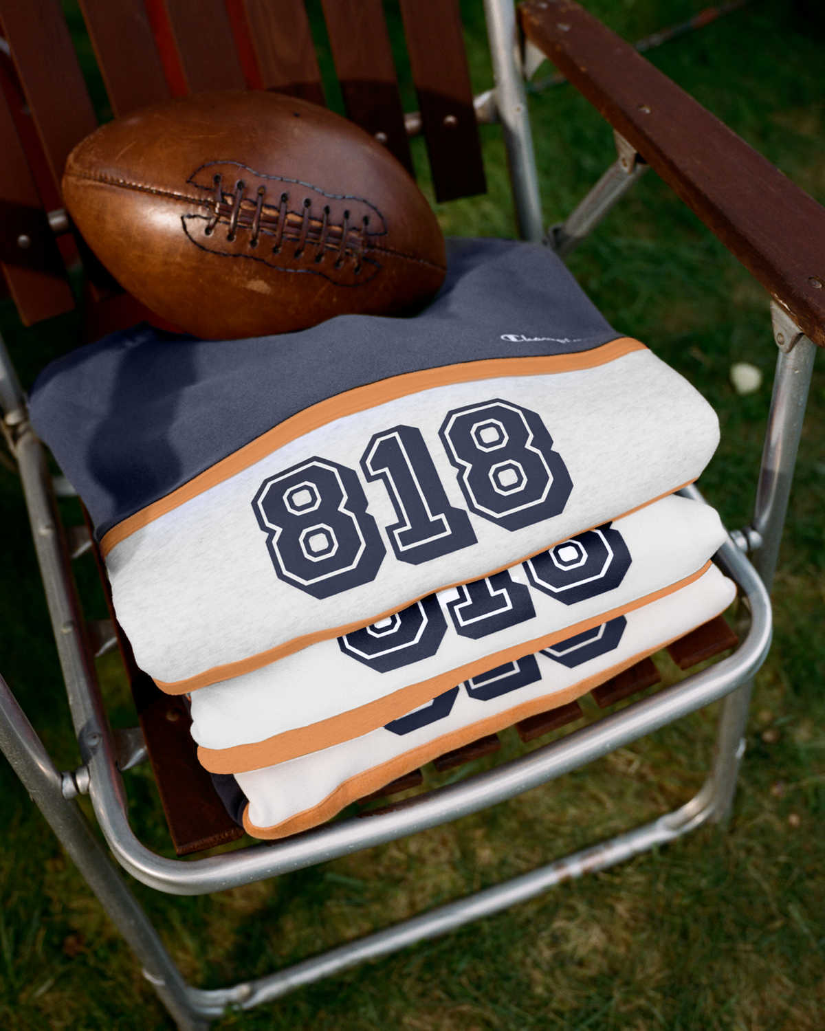 NAVY & ORANGE TAILGATE CREWNECK