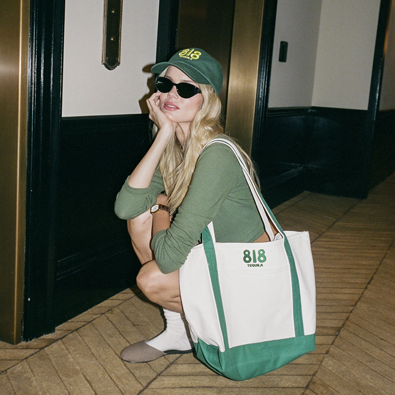 Person with the 818 tote bag